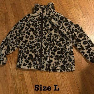 Halcyon Womens zip up fleece sweater size Large